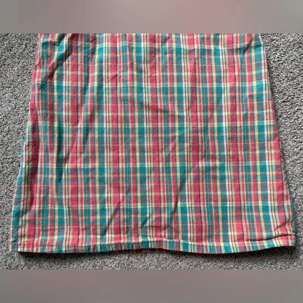 Vintage Osh Kosh B’gosh Plaid Overall Dress in Red and Green Size 6X Tartan